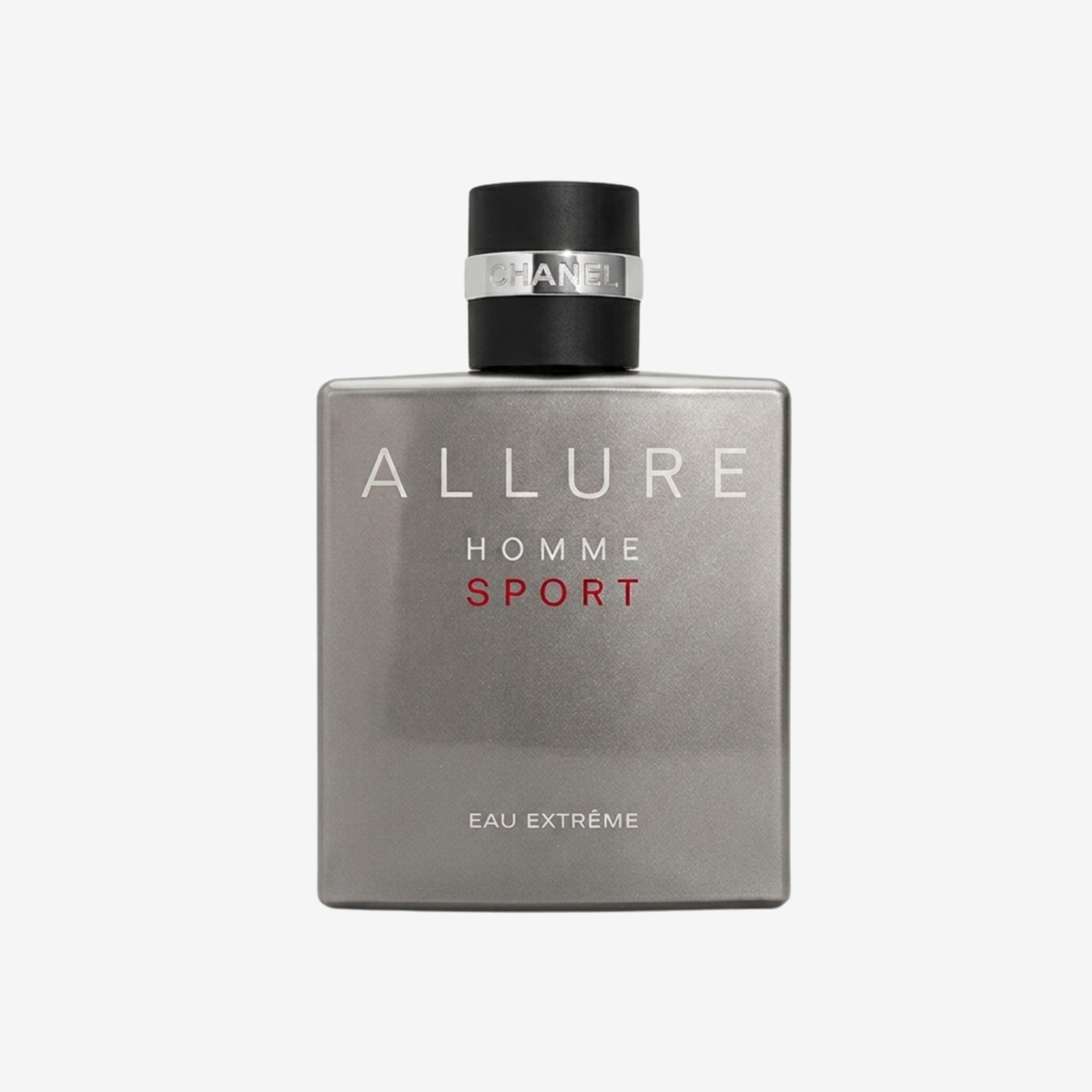 Chanel Allure Homme Sport Eau Extreme Parfümprobe – Flakon vor weißem Hintergrund