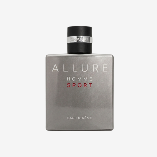 Chanel Allure Homme Sport Eau Extreme Parfümprobe – Flakon vor weißem Hintergrund