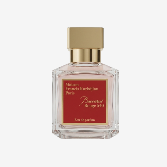 Maison Francis Kurkdjian Baccarat Rouge 540 Parfümprobe – Flakon vor weißem Hintergrund